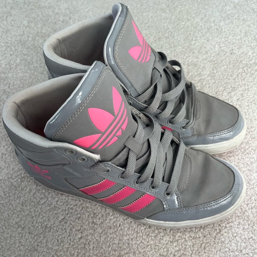 Adidas High Tops pink and grey